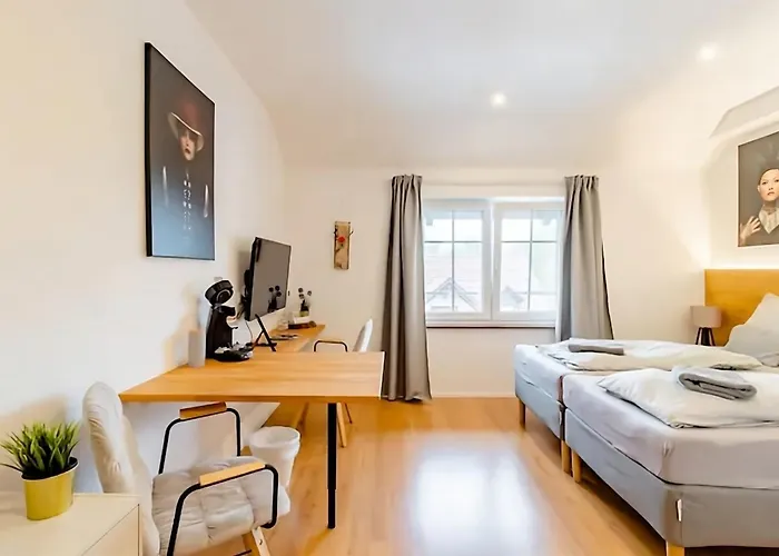Komfortables Doppelzimmer In Kehl Goldscheuer - 1A Guesthouse